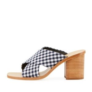 Rag & Bone NIB Gingham Slide Sandal